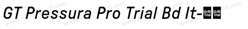 GT Pressura Pro Trial Bd It字体转换